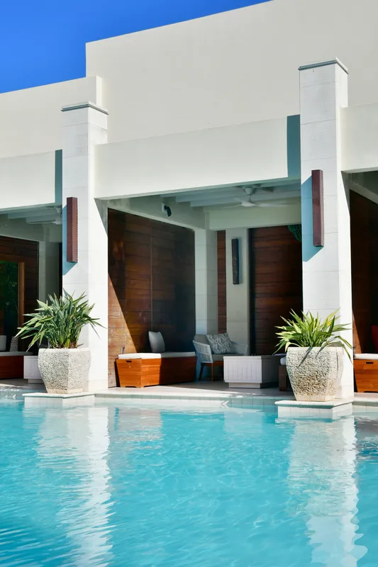 A poolside cabana
